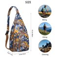 thumbnail image 4 of Jungle Floral Sling Backpack - Exotic Monstera & Flowers Design Crossbody Bag, Fashionable Pack, 4 of 4