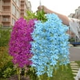 thumbnail image 2 of Cadena de simulación de flores falsas para decoración de bodas, flores de vid, flores de seda, flores de techo, glicina, lila, flores colgantes de pared, 2 of 4