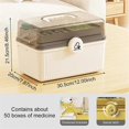 thumbnail image 5 of Portable Multi-Layer Medicine Organizer Box Large Capacity Kit Storage with Classification Compartments B, 5 of 5