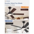 thumbnail image 3 of Ventilador de techo ZMISHIBO 52 con luces negras con mando a distancia, 3 of 8