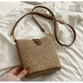 thumbnail image 2 of CAILDANL Straw Beach Bags For Women Rattan Purse Summer Straw Cross-body Bag Raffia Handbag Purses Shoulder Bag Small Bucket Bag 2025, 2 of 8