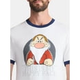 thumbnail image 4 of Disney Grumpy Men's Happy Face Graphic Ringer Tee, 4 of 5