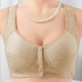 thumbnail image 2 of yievot Womens Front Closure Bras No Underwire Padded Full Coverage Wireless Bras Push Up Wirefree Bras for Older Women Soft Everyday Bra, 2 of 6