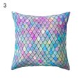 thumbnail image 2 of Koszal Housse de Coussin Carrée 18 Pouces Imprimé Écailles de Poisson Multicolore Décoration Maison, 2 of 7