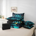 thumbnail image 5 of YST 7 Piece Boys Blue Race Car Comforter Set With Sheets Queen Cool Sports Car Bed In A Bag For Kids Teen Car Racing Games Bedding Set Geometric Checkered Flag Bed Set Race Car Room Decor, 5 of 5