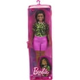 thumbnail image 7 of Barbie Fashionistas Doll #144 with Long Brunette Braids in Neon Animal-Print Top & Shorts, 7 of 7