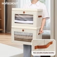thumbnail image 4 of Contenedores de almacenamiento Homsorout plegables con asas y ventana, paquete de 4, 4 of 7
