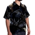 thumbnail image 2 of Bats Men's Short Sleeve Shirts, Casual, Printed, Button Down, Beach Shirt - Spread Collar Tops for Summer Beach Fun, 2 of 6