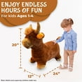 thumbnail image 3 of Plush Highland Cow Bull Bounce & Ride-on Inflatable Hopper Toddler Toy with Pump, 3 of 5