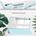 thumbnail image 4 of Allytechgroup Folio Case for Samsung Galaxy Tab S9 11 inch 2023 Released (Model Number: SM-X710/X716B/X718U), Slim Trifold Stand Cover with Pencil Holder Clear Back Shell Shockproof Cover, Skyblue, 4 of 8