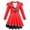 Red, variant on Wonderland Costume Dress, Assorted Red Blue Gradient Long Sleeve Fantasy Halloween Cosplay Party Outfit