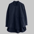 thumbnail image 2 of NJDVHB Blouse & Chemise à Manches Longues Col Rabattu pour Femmes, Mode Été Débardeurs Réguliers Unis, 2 of 5
