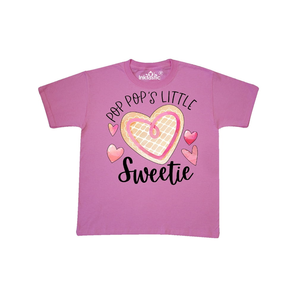 Inktastic Pop Pop's Little Sweetie with Pink Heart Cookie Teen Short ...