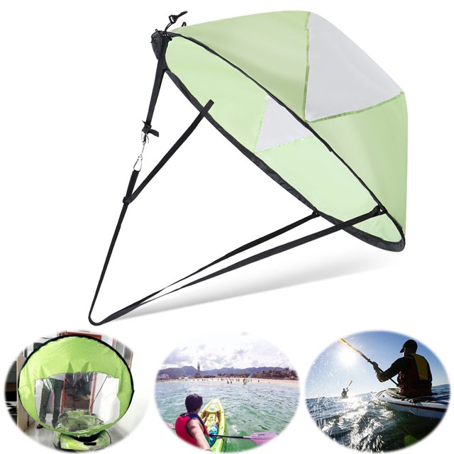 Plegable Kayak Boat Wind Sail Paddle Sailing Canoe Boat Wind Window (Verde) Ndcxsfigh Nuevos Originales