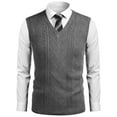 thumbnail image 5 of COOFANDY Men's Sweater Vest V Neck Pullover Sweater Sleeveless Knit Casual Slim Fit Vest, 5 of 9