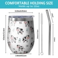thumbnail image 5 of 12oz Stemless Wine Tumblers White Cow Milk Pattern Vacuum Insulated Stainless Steel Travel Tumbler Cups Mug with Lid and Straw for Champaign,Cocktail,Beer with Cleaning Brush, 5 of 5