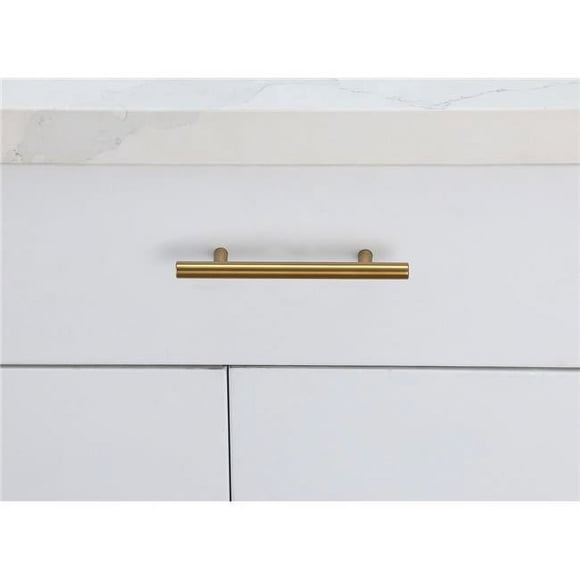 Elegant Decor PL400-4-BR-10PK 4 in. Quinn Multipack Center To Center Bar Pull, Brass - Pack of 10