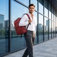 thumbnail image 3 of Men Business Laptop Backpack Travel Work Bag Multi Compartment External Charging Port Water Resistant Daily Commute Computer Bag, 3 of 6