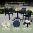 thumbnail image 3 of WestinTrends Playa Modern 5-Piece Resin Patio Dining Table Set with Stackable Patio Dining Chairs, Navy Blue, 3 of 13