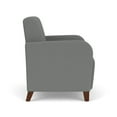 thumbnail image 2 of Siena Lounge Reception Oversize Guest Chair / Walnut Wood Legs / Light Gray, 2 of 5