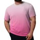 thumbnail image 2 of Tops para hombre, blusas y camisas de manga corta con cuello redondo para hombre, blusa informal grande con cuello redondo y manga corta degradada, blusa de poliéster para hombre, 2 of 5