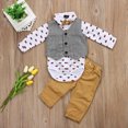 thumbnail image 1 of Formal Fashion 3PCS   Romper Grey Waistcoat Pants Sets   0-24M, 1 of 5