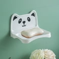 thumbnail image 4 of COM1950s Wall Mounted Soap Holder with No Drip Drainage, Easy Install Adhesive Backing Soap Dish, Durable Plastic Soap Rack for Bathroom and Shower Organization, 4 of 8