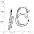 thumbnail image 4 of Sterling Silver Cz Loop Post Dangle Earrings (26.1 X 5.5) Made In Vietnam qe15438, 4 of 5