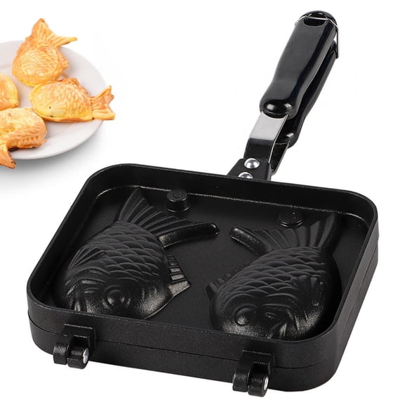 Moule à Gaufres, Moule en Forme de Poisson, Acier Inoxydable à Conductivité Thermique Rapide, Design Mini Portable, Facile à Nettoyer, Pas Besoin de Nourriture Extérieure, Montrez Votre Amour avec Ce Antiadhésif