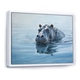 thumbnail image 2 of Designart "Serene African Hippos I" Animals Floater Framed Canvas Wall Art, 2 of 7