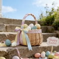 thumbnail image 6 of PUSPU Willows Weaving Easter Basket Handmade Vines Weaving Hand Helds Fruit And Vegetable Basket Outdoor Fruit Picking Picnic Basket, 6 of 6