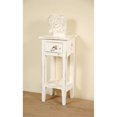thumbnail image 2 of Sunset Trading Table d'Appoint Étroite en Bois Style Cottage en Blanc Vieilli, 2 of 5
