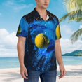 thumbnail image 5 of Daiia Sports Tennis Ball Hawaiian Shirt for Men Gentle Cotton Regular Short Sleeve Casual-XX-Large, 5 of 9