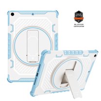 ELEHOLD for iPad 9th/8th/7th Gen 10.2 Inch 2021/2020/2019 Rugged Case with 360° Ratation Hidden Kickstand Shockproof Heavy Duty Protection Cover for iPad 10.2 Inch,Skyblue