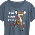 thumbnail image 3 of Disney Bambi - Christmas - I'm Snow Cute - Women's Short Sleeve Graphic T-Shirt, 3 of 5