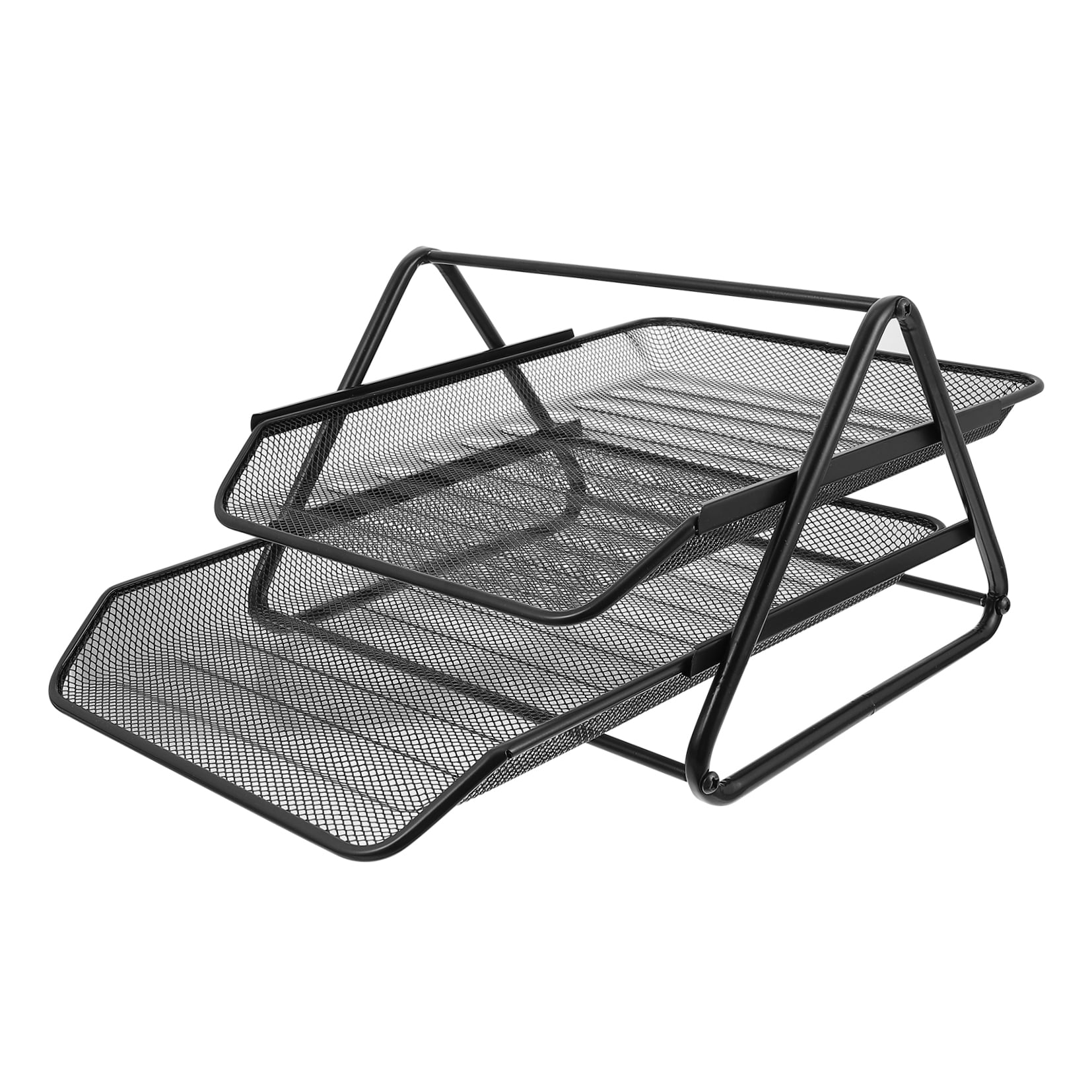 Masteelf  File Rack Organizer Office Trays Folder Paper Binder Clips Black
