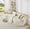 Beige, variant on Modern Cloud 4-Seater Sectional Curved Sofa, Minimalist Compression Living Room Couch, No Assembly Needed, Chenille (Beige)