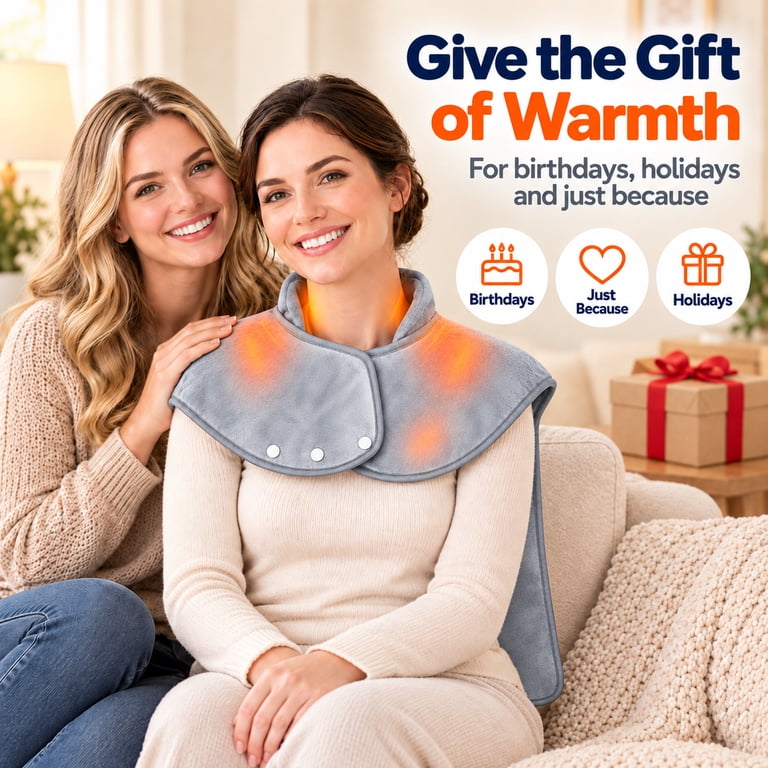 Amumu Shoulder and Neck Heating Pad Wrap, 37" x 24" photo 3