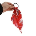 thumbnail image 5 of Unique Bargains 1 Pc Floral Triangle Ribbon Hair Elastic Band Red, 5 of 5