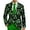 Green, variant on St. Patrick's Leaf Print For Gentlemen Modern Slim Fit Jacket With Pattern