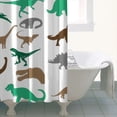 thumbnail image 4 of Colorful Dinosaurs Silhouettes Pattern Shower Curtain 36"x72" ,Bathroom Decorative Shower Curtains Set with 12 Hooks,Modern Waterproof Washable Shower Curtain, 4 of 6