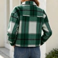 thumbnail image 7 of Enjoytime Fall Jackets for Women Plaid Lapel Collar Button Down Cropped Jacket Trendy Casual Coat Fashion Long Sleeve Outerwear, 7 of 7