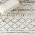thumbnail image 6 of SAFAVIEH Arizona Teagan Geometric Shag Runner Rug, Ivory/Grey, 2'3" x 8', 6 of 8