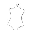 thumbnail image 2 of Bewildely Colgador de exhibición de traje de baño con forma de cuerpo de alambre para niños, soporte de vestido moderno y práctico para Almacenamiento y organización del hogar, 2 of 6