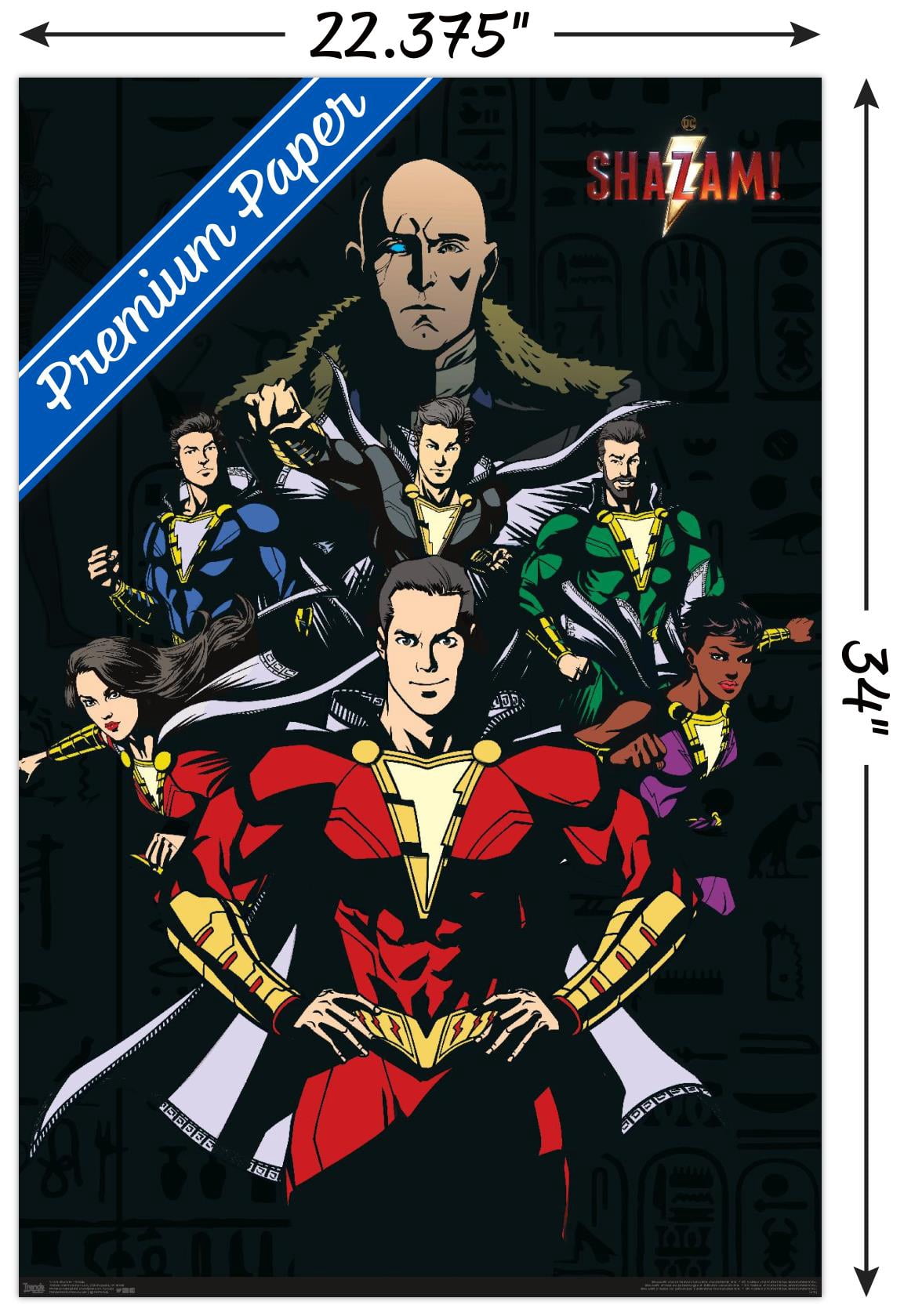 DC Comics Movie - Shazam - Group Wall Poster, 22.375" x 34"