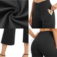 thumbnail image 7 of Yubnlvae High Waist Yoga Leggings with Pockets - Women's Comfy Wide Leg Workout Pants (Stretchy, Gym to Lounge) Black XL, 7 of 7