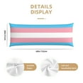 thumbnail image 3 of Long Pillow Cover Transgender Flag Cushion Body Pillow Case Rectangle Decorative Throw Printed Pillowcase 20 X 60 Inch, 3 of 6