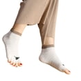 thumbnail image 4 of JUUNthy Womens Open Toe Socks, Cute Soft Crew Cut Cotton Comfort Five Finger Ankle Socks Gray, 4 of 12