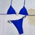 thumbnail image 2 of UTSJKR Womens Hot Bikinis Sets Sexy Swimsuits Plus Size Busty Bikini Tummy Control High Waisted Beachwear Sheer Bikini Blue L, 2 of 6