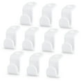 thumbnail image 2 of Deago 100 Pcs Clothes Hanger Connector Hooks Cascading Clothes Hangers for Heavy Duty Space Saving Cascading Connection Hooks for Clothes Closet, White, 2 of 10